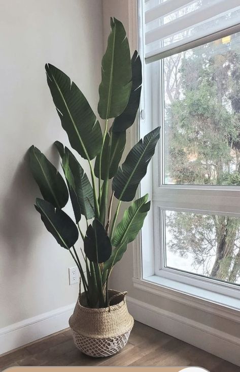 Large Fake Plants, Birds Of Paradise Plant, Bird Of Paradise Plant, Paradise Plant, Artificial Birds, Fake Plants Decor, Casa Country, Artificial Potted Plants, Faux Greenery