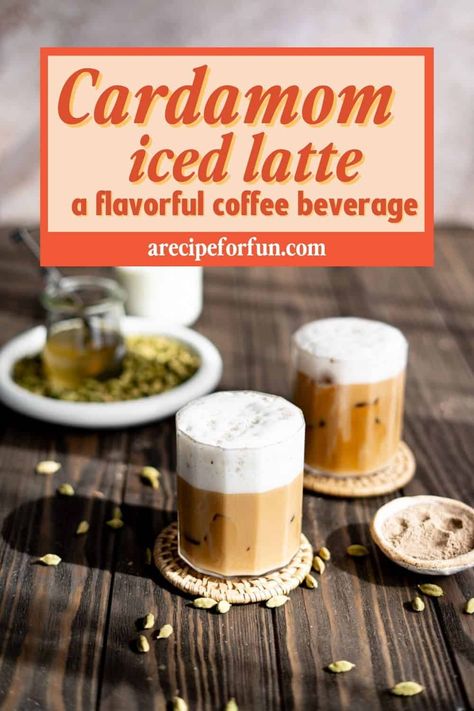 This cardamom latte recipe has the bright and warming flavors of cardamom and the bold flavor of your favorite espresso. It can be served hot or over ice. Cardamom Simple Syrup, Cardamom Latte, Seasonal Coffee Drinks, Cardamom Syrup, Espresso Drink Recipes, Cardamom Coffee, Homemade Latte, Double Espresso, Homemade Coffee