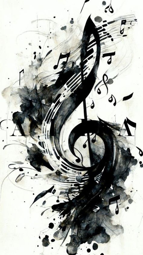 Watercolor Music Art, Musical Notes Drawing, Music Wall Art Ideas, Snake Sketches, Music Painting Ideas, Abstract Music Art, Music Art Painting, Portrait Home Decor, Musical Wall Art