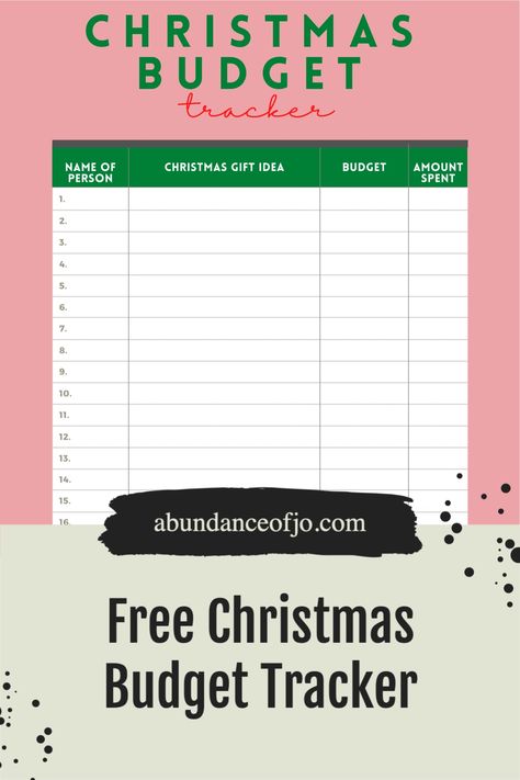 Christmas Budget Printable Free, Free Budget Printables, Making A Budget, Christmas On A Budget, Budget Tracker, Budget Printables, Debt Payoff, Money Tips, Free Christmas