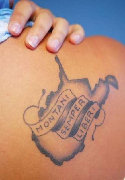 West Virginia Tattoo, Virginia Tattoo, John Denver Songs, Seneca Rocks, State Tattoos, Miami Ink, Marshall University, Psychology Major, West Virginia University