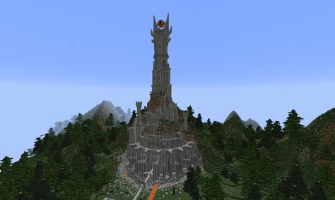 Minecraft Eye Of Sauron, Lotr Minecraft, Sauron Tower, Minecraft Homes, Minecraft Tower, Barad Dur, Journey Girls, Minecraft Stuff, Minecraft Blueprints