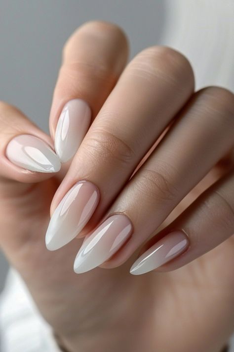 Brace yourself for a nail art revolution that combines the timeless elegance of the French manicure with the mesmerizing allure of ombre! Frombre, the latest trend taking the beauty world by storm, is a match Subtle Ombre Nails, Nails Inspiration New Year, Bridal French Nails, Nails Design French Tip Ideas, Wedding Nails Classy, Bridal French Manicure, Wedding Nails French Tip, French Tip Ombre Nails, French Nails With Chrome