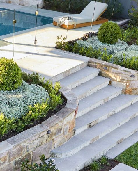 Shore Landscape, Acreage Landscaping, Eco Outdoor, Pool And Garden, Pool Landscape Design, Garden Stairs, Pools Backyard, Outdoor Stairs, Backyard Pool Landscaping