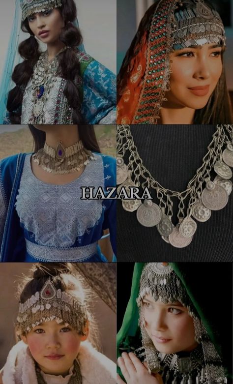 Hazara Culture, Afghani Traditional Clothes, Afghan Jewelry Aesthetic, Afganistan Traditional Dresses, Traditional Afghanistan Clothing, Arab Gold, Afghanistan Landscape, Pashtun People, Eid Look