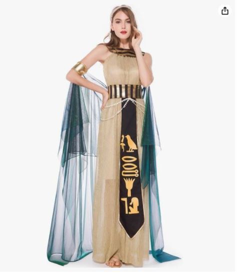 Special Egyptian Style Design: Elegant, sexy and beautiful, Halloween costumes for women are designed in the style of the ancient Egyptian queen, sleeveless, perfect fit. Egyptian Princess, Queen Outfit, Princess Cosplay, Masquerade Costumes, Egyptian Queen, Queen Costume, Queen Dress, Dress Halloween Costume, Costume Cosplay