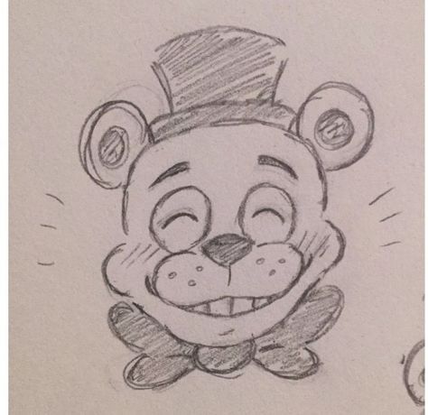 Fnaf Drawings Sketches Freddy, Drawing Fnaf Easy, Freddy Drawings Fnaf, Freddy Fazbear Sketch, Fnaf Art Freddy, Fnaf Drawings Sketches Easy, Fnaf Doodles Easy, Fnaf Sketches Easy, Fnaf Easy Drawings