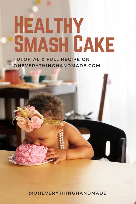 How to make the best Healthy smash cake for Baby's first birthday with all natural ingredients. A delicious, healthy smash cake. This recipe is easy to ... Healthy Smash Cake, Wild West Birthday, Baby Cake Smash, Store Bought Cake, Vegan Baby, Baby's First Birthday, Kid Food, Box Cake Mix, Healthy Cake