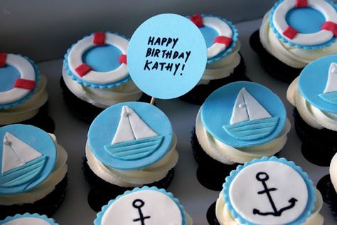 Coco Cake Land - Cakes Cupcakes Vancouver BC: Coco Cake October Round-up! Nautical Cupcake, Coco Cake, Christening Cupcakes, Boat Cake, Cake Land, Boat Theme, Theme Cupcakes, Nautical Cake, Cupcakes Birthday