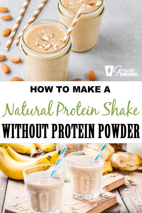 Natural Protein Shake, Natural Protein Shakes, Homemade Protein Shakes, Clean Eating Smoothies, Pancakes Protein, Vegan Protein Shake, Vegan Shakes, Dairy Free Protein, Protein Meal Replacement