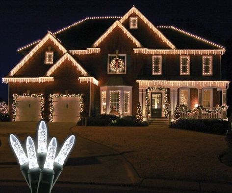 You'll love the 70 Light LED Icicle Light at Wayfair - Great Deals on all Lighting products with Free Shipping on most stuff, even the big stuff. Exterior Christmas Lights, Led Icicle Lights, Indoor Christmas Lights, Christmas Lights Outside, Diy Christmas Lights, Christmas Light Installation, Hanging Christmas Lights, Christmas House Lights, Christmas Lighting