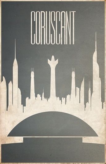 All sizes | Coruscant | Flickr - Photo Sharing! #design #wars #poster #star #minimalist Star Wars Travel Posters, Minimalist Poster Design, Star Wars Planets, Planet Poster, Galaxy Poster, Tourism Poster, Star Wars Trilogy, Hero Poster, Poster Minimalist