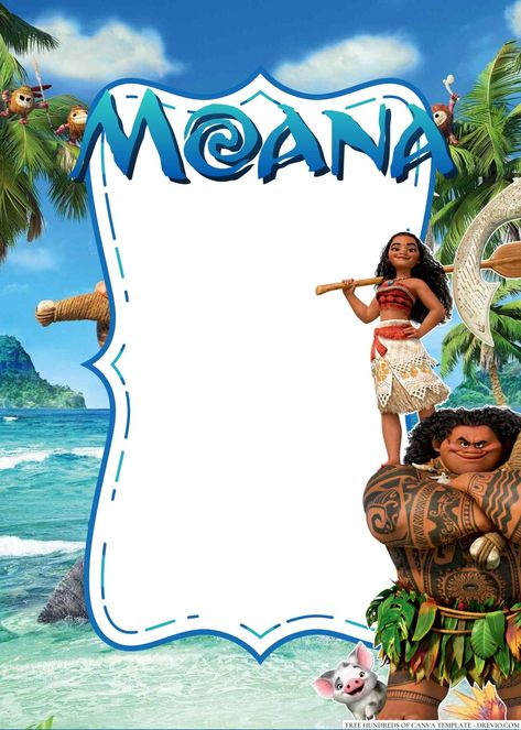 Get 16+ Moana Canva Birthday Invitation Templates "How far will I go?" If your child is a fan of Moana, then a Moana-themed birthday party might just be the perfect way to celebrate their special day. And to make the party even more special, customiz... Moana Birthday Invitation Template Free, Moana Invitation Template Free, Moana Invitation Template, Moana Party Invitations, Moana Invitation, Moana Birthday Invitation, Moana Movie, Forest Wedding Invitations, Disney Frames