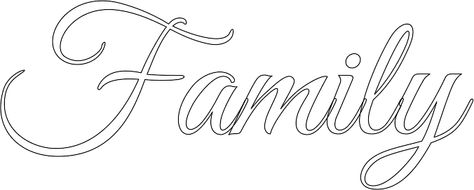 "Family" stencil. Print, customize, or make your own free at http://RapidResizer.com/stencil (GreatVibes-Regular font).....great for DIY signs. Family Stencil Tattoo, Family Calligraphy, Family Lettering, Letter Stencils Printables, Stencils Printables Templates, Free Stencil Maker, Stencil Print, Stencil Maker, Family Font