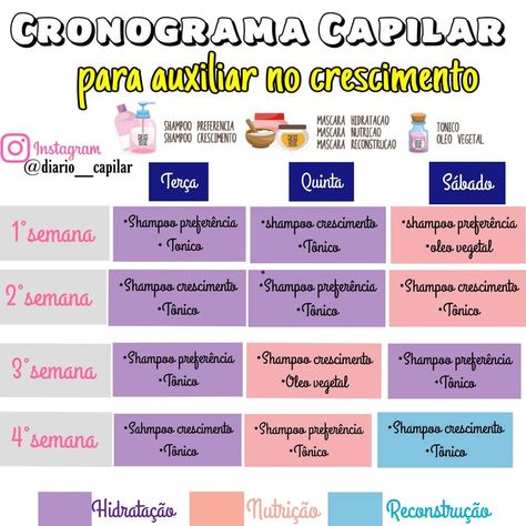 #projetorapunzel #crescecabelo on Instagram: “📏CRONOGRAMA CAPILAR CRESCIMENTO ACELERADO📏 _ Oii, gente.  Trouxe esse Cronograma capilar crescimento ⠀⠀⠀ . ⠀⠀⠀ 2020 está chegando então…” Hair Nutrition, Hair Care Recipes, Hair Help, Drawing Tutorial Easy, Smooth Hair, Hair Health, Natural Hair Care, Hair Skin, Curled Hairstyles