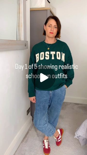 Sister Stylista on Instagram: "Day 1 of 5 showing realistic school run outfits.

For those of us with young children the school runs are well and truly back. The chaos that comes with trying to get out the door in the mornings is a lot so the last thing you need is the stress of what to wear! 

We finally feel like we have found our school run style. And it consists of things that are easy, comfortable and don’t take much planning. 

Hopefully we can give you some ideas of outfits you can pull together with pieces you already have in your wardrobe. 

Sweatshirt & bag @primark 
Jeans (Old) @zara 
Trainers @golaclassics *previously gifted 

#schoolrunstyle #schoolrunmum #backtoschool #mumstyle #easyoutfitideas #casualstyles #highstreetfashion #over40style #mumlife #realisticoutfits #outfitof School Run Outfit Mum, School Run Outfit, Ideas Of Outfits, School Run Style, Primark Jeans, Mum Fashion, Of Outfits, The Chaos, High Fashion Street Style