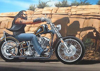 GHOST RIDER DAVID Mann Motorcycle Art Silk Poster Print 12x18 24x36 inch - $4.49 | PicClick David Mann Art, Biker Art, Motorcycle Painting, Motorcycle Art, Biker Life, Cycling Art, Easy Rider, Pinstriping, Bike Art