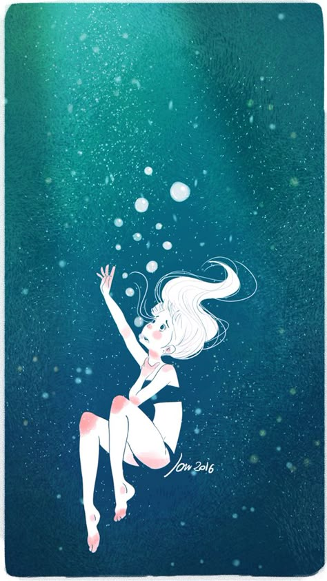 Anime Floating Poses, Underwater Drawing, Underwater Art, Water Drawing, Water Art, Arte Sketchbook, Poses References, Art Poses, Drawing Poses