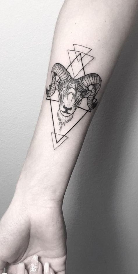 Aries Zodiac Tattoos, Aries Ram Tattoo, Ram Tattoo, Horoscope Tattoos, Capricorn Tattoo, Taurus Tattoos, Aries Tattoo, Tattoo Signs, Zodiac Sign Tattoos