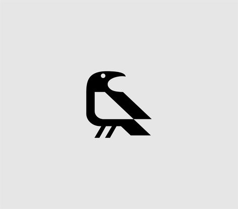 Simple Minimal Raven Logo Icon (Unused) by Aria Muhammad | Logo Designer Raven Logo Design, Raven Icon, Crow Logo, Bird Symbol, Bird Icon, Raven Design, Side Quest, Raven Logo, Owl Logo