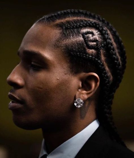 Asap Rocky Hair, Asap Rocky Braids, Cornrow Braids Men, Boy Braids Hairstyles, Cornrow Hairstyles For Men, Black Men Hairstyles, Mens Braids, Mens Braids Hairstyles, Asap Rocky