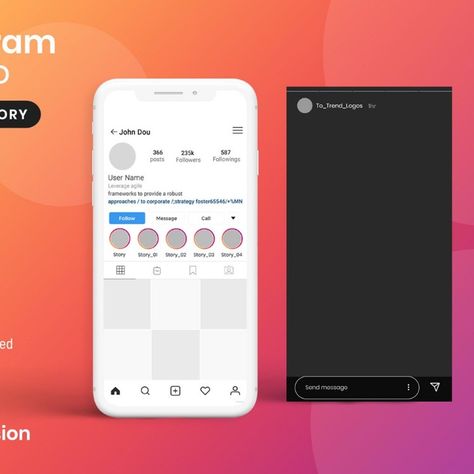 Instagram Profile & Story product mockup Instagram Story Mockup, Profile Instagram, Mockup Product, Insta Profile, Product Mockup, Web Template Design, Web Templates, Design Ui, Ui Kit