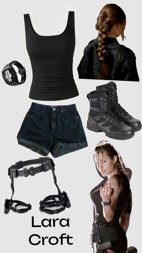 #laracroft #tombraider #simplecostume #solocostume #braidedhair Zombie Hunter Costume Women, Hunter Halloween Costume Women, The 100 Halloween Costume, Apocalypse Survivor Outfit, Addison Costume Zombies, Hunter Costume Women, Zombie Apocalypse Costume, Dystopian Costume, Nana Costume