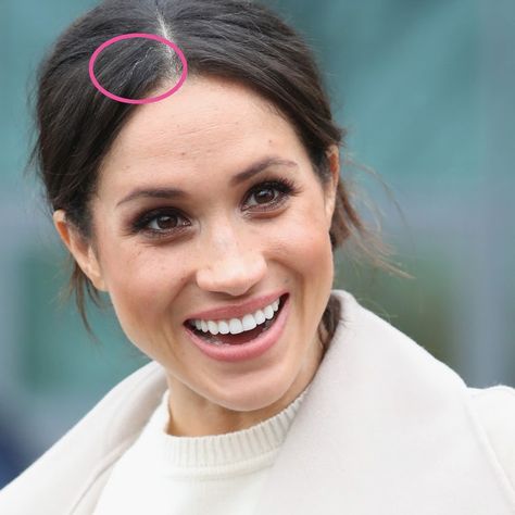 Meghan Markle Grey Hair Getty Images Meghan Markle Natural Hair, Red Tint Hair, Meghan Markle Hair, Royal Hairstyles, Iconic Hairstyles, Hair Evolution, Textured Curly Hair, Hair Tint, Hair Secrets