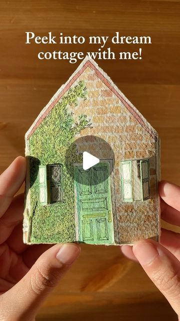 1.1M views · 136K likes | Rachel Kim | Artist and Illustrator on Instagram: "Oh to be a tiny person and live in this cottage! If you’re interested in making this paper dollhouse with me, the full tutorial is available on my Patreon - link in bio 🏠✂️🎨
.
.
.
#arttutorial #makewithme #paperdollhouse #artisttutorial #artclasses #papercrafting #handmadewithlove #rachelkimartist" Tiny House Craft, How To Make Paper House, Diy Paper Dolls, Journal Making, Journal Illustrations, Paper Dollhouse, House Drawings, Pop Up Book Doll House, Miniature Houses Books