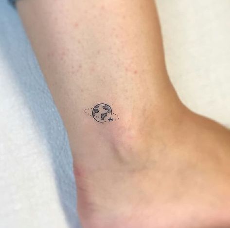 Small World Tattoo, Teapot Tattoo, Globe Tattoos, Ring Tattoo, Airplane Tattoos, Ring Tattoos, World Tattoo, Little Tattoos, Blue Door