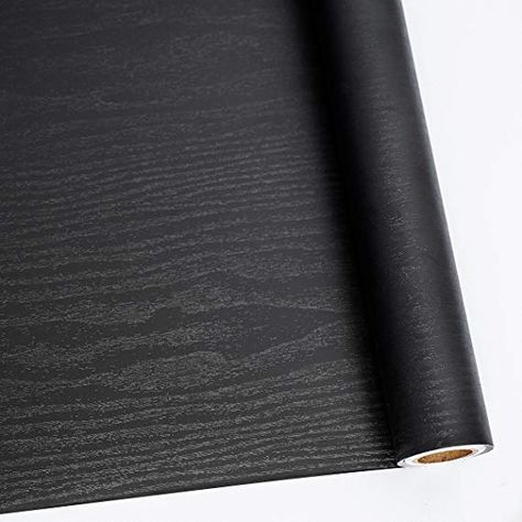 Abyssaly 24" X 118" Black Wood Contact Paper Decorative Self-Adhesive Film Furniture Real Wood Tactile Sensation Surfaces Easy to Clean, Wallpaper - Amazon Canada Black Wood Wallpaper, White Wood Wallpaper, Black Contact Paper, Wood Grain Wallpaper, Sticky Back Plastic, Wall Waterproofing, Wood Wallpaper, Contact Paper, Vinyl Wrap