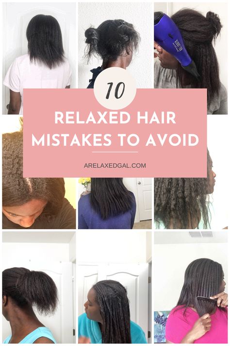 Going From Relaxed To Natural Hair, Best Relaxer For Virgin Hair, Styles For Relaxed Black Hair, Hair Relaxer For Curly Hair, Relaxed Hair Growth Products, Relaxing My Natural Hair, Healthy Relaxed Hair Tips, Mid Length Relaxed Hairstyles, Ways To Style Relaxed Black Hair