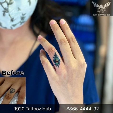 Peacock Feather Tattoo On Finger, Mehandi Designs Peacock Feather, Tattoo Designs Peacock Feather, Peacock Feather Mehndi Design, Peacock Feather Tattoo Design For Women, More Pankh Tattoo, Krishna Feather Tattoo, Krishna Tattoo Design For Men, Peacock Feathers Tattoo