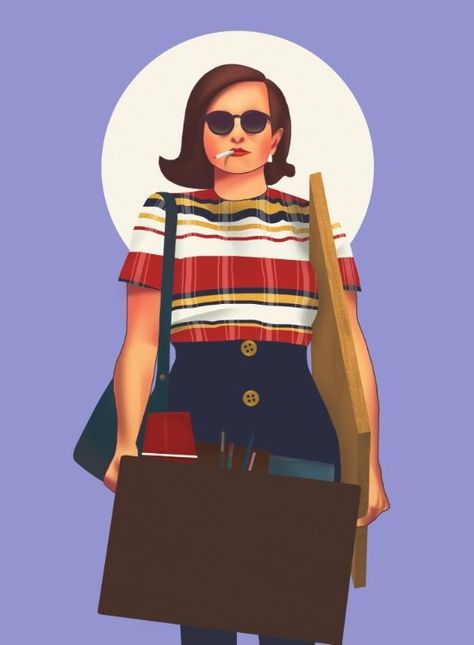 Mad Men Art, Peggy Olson, Men Art, Mad Men, Art Print, Art Prints, Purple, Wall, Art