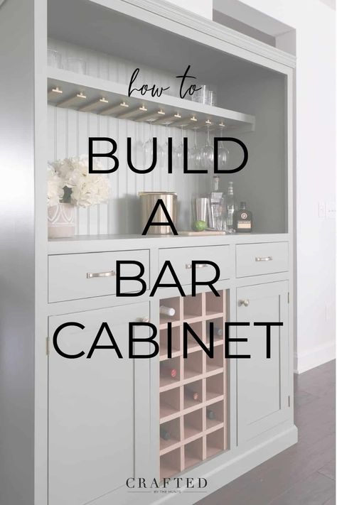 DIY Bar Cabinet with Tons of Storage Diy Bar Cabinet, Living Room Bar Cabinet, Bar Storage Cabinet, Coffee Bar Cabinet, Home Bar Cabinet, Dining Room Cabinet, Farmhouse Dining Room Table, Diy Home Bar, Cabinet Plans