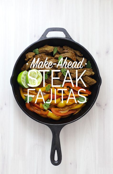 Make-Ahead Steak Fajitas | The Family Freezer Stovetop Meals, The Family Freezer, Beef Freezer Meals, Family Freezer, Steak Fajita Recipe, Frozen Steak, Budget Freezer Meals, Beef Fajitas, Healthy Freezer Meals