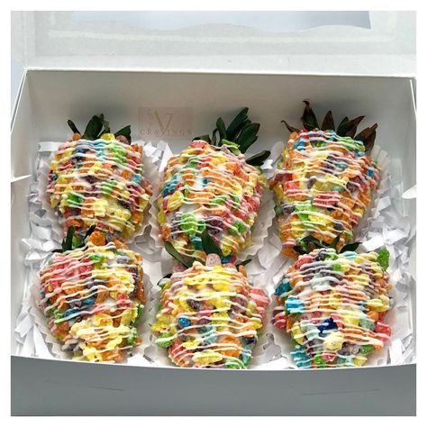 AJ Cravings on Instagram: “Fruity Pebbles strawberries 🍓 • • • DM to order! ✨” Fruity Pebbles Strawberries, Chocolate Covered Fruit, Fruity Pebbles, Chocolate Covered, Shopping List, Strawberries, Candy, Fruit, Collage