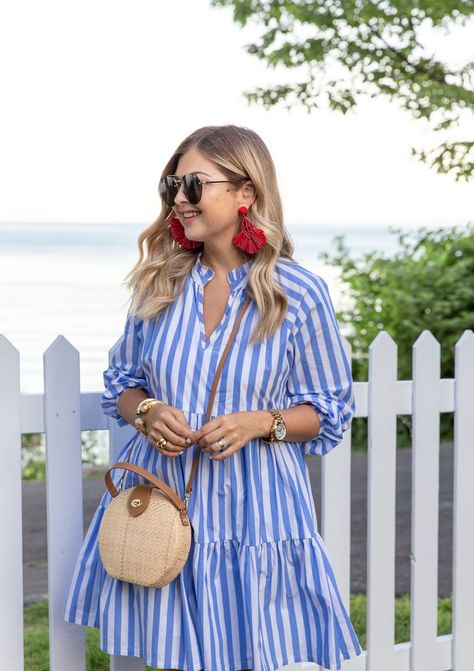 Stripe Dress Outfit Summer, Canadian Outfits Summer, Strips Dress, Striped Beach Dress, Striped Dress Outfit, Stripes Outfit, Striped Outfit, Krystin Lee, Bacolod