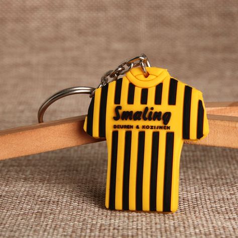 Pvc Keychain, Pvc Patches, 3d Craft, Team Uniforms, Polo T Shirt, Studio Decor, A Football, Promotional Gifts, Yellow Stripes