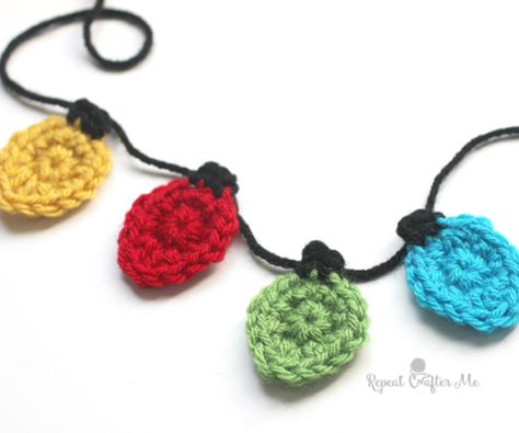 Crocheting Archives - Repeat Crafter Me Crochet Christmas Lights, Crocheted Ornaments, Crochet Christmas Garland, Crocheted Christmas, Repeat Crafter Me, Garland Ideas, Crochet Garland, Crochet Xmas, Crochet Christmas Trees