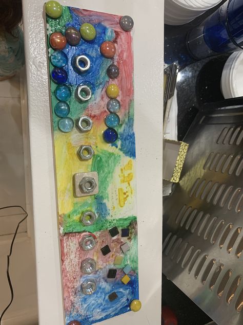 Large menorah using a variety of different mediums. Loved how they added mosh posh on top to make a nice finish. Hanukkah Preschool, Hanukkah Crafts, Menorah, School Ideas, Hanukkah, Preschool, I Hope, Pre School