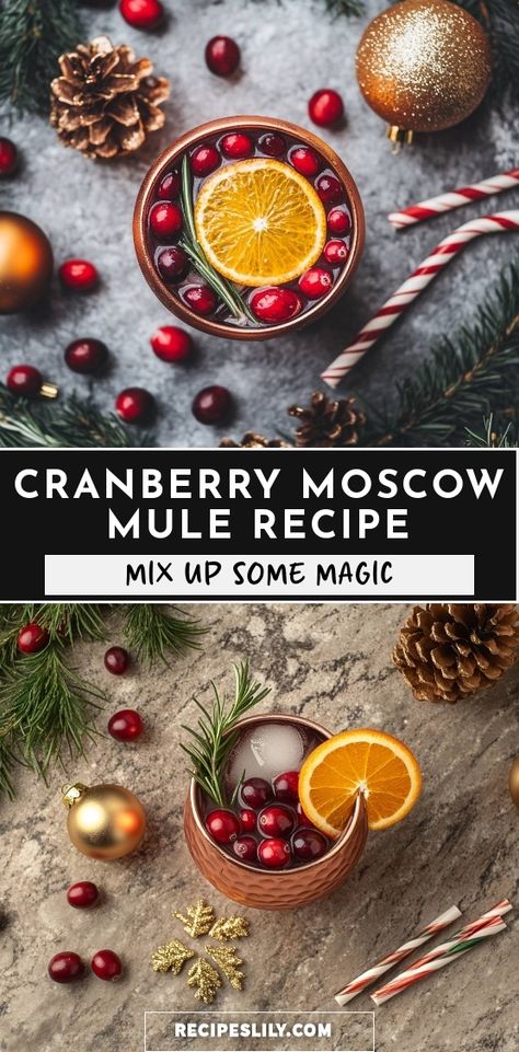 I love making this Cranberry Moscow Mule during the festive season! It’s a refreshing twist on the classic drink, packed with cranberries, ginger beer, and a splash of citrus. Perfect for holiday gatherings or a cozy night in. Let’s mix up some magic and enjoy this delicious cocktail! Cranberry Kentucky Mule, Cranberry Mules Cocktail Recipes, Cranberry Moscow Mule Recipe, Cranberry Mule, Ginger Cocktail Recipes, Cranberry Moscow Mule, Ginger Beer Cocktail, Unsweetened Cranberry Juice, Ginger Cocktails