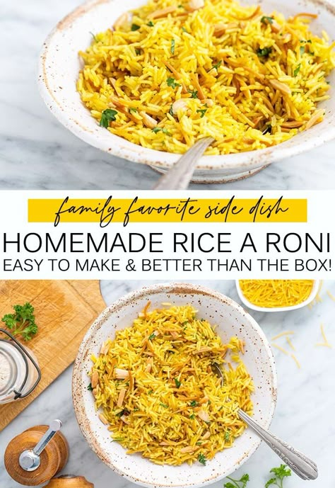 Rice A Roni Mix Recipe, Healthy Homemade Rice A Roni, Copycat Rice A Roni Chicken, Diy Chicken Rice A Roni, Rice And Roni Recipes, Healthy Rice A Roni, Homemade Knorr Rice Sides, Diy Knorr Rice Sides, Rice O Roni Recipes