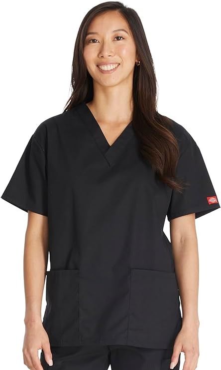 Amazon.com: Dickies Women's Plus EDS Signature Scrubs 86706 Missy Fit V-Neck Top (Size 2X-5X), Black, XX-Large: Medical Scrubs Shirts: Clothing, Shoes & Jewelry Black Scrubs, Dickies Women, Medical Terminology, Medical Scrubs, Scrub Tops, V Neck Tops, Shoes Jewelry, Scrubs, Black Shoes