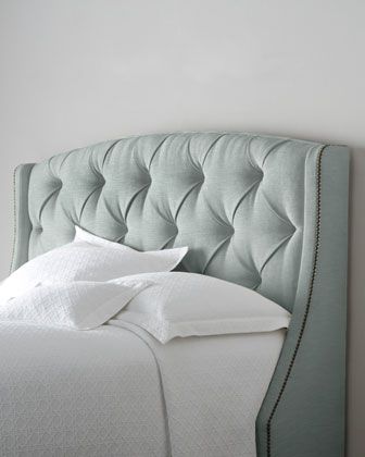 . Tufted Headboards, Casa Clean, Hampton Style, Bar Outdoor, Casa Country, Fabric Headboard, Grey Bedroom, Bernhardt Furniture, Headboard Designs