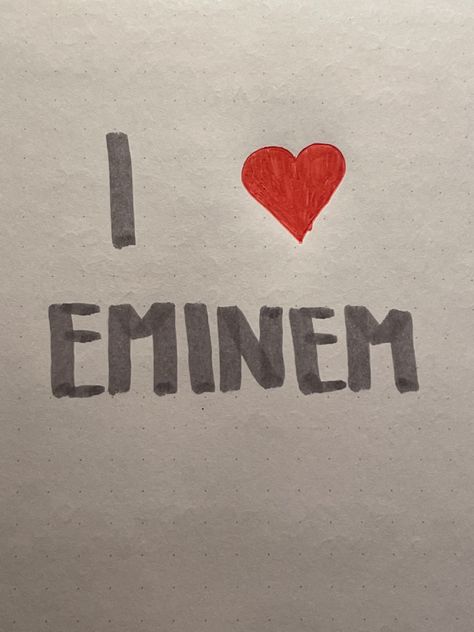 I Love Eminem Pfp, I Heart Eminem, Wallpaper Eminem, R B Wallpaper, Eminem Drawing, B Wallpaper, Eminem Poster, Eminem Lyrics, Eminem Photos