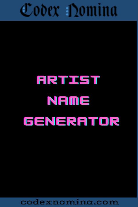 Artist Name Generator & Backstories Stage Names For Singers, Playlist Name Generator, Cute Stage Names, Space Inspired Names, Music Name Ideas, Singer Name Ideas, Stage Name Ideas For Singers, Rapper Names Ideas, Stage Name Generator