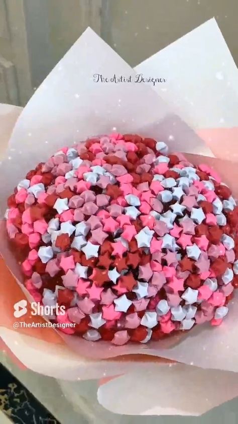 Cute Gift Ideas For Best Friend Easy, Mother Day Gift Ideas Easy, Gift Idea For Mother's Day, How To Make Diy Bouquet, Paper Star Bouquet Diy, Easy Bouquet Diy, Mother's Day Diy Gift Ideas 2023, Easy Diy Birthday Gifts For Friends, How To Make A Flower Bouquet With Paper