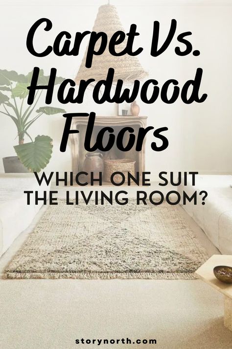 Lost on which living room flooring to choose? Read up on the pros and cons of carpet and hardwood so you can make an informed decision. #livingroomrenovations #flooringprosandcons #carpetvshardwood #homedecortips #interiordesign #HomeImprovement Living Room Ideas Carpet Floor, No Carpet Living Room, Living Room With Carpet Floors, Hardwood Living Room, Carpeted Living Room, Modern Farmhouse Family Room, Farmhouse Family Rooms, Best Suit, Wood Laminate Flooring