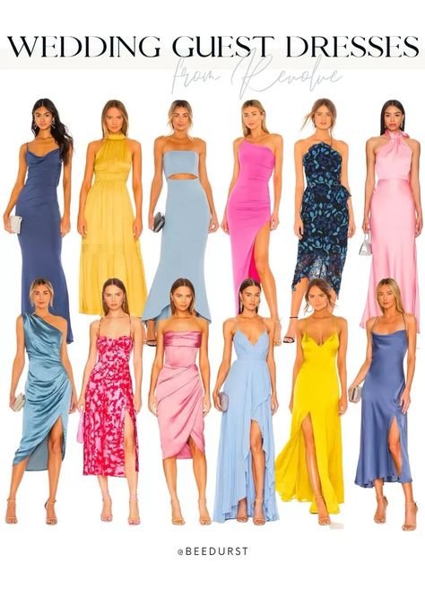 Tropical Chic Long Dress, Revolve Wedding Guest Dress, Tropical Wedding Dress Guest, Beach Semi Formal Wedding Guest, Beach Wedding Dress Guest, Dress Code Cocktail, Wedding Guest Long Dress, Spring Formal Wedding, Garden Wedding Guest Dress